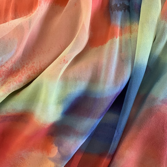 Marciano silk watercolour dress - Picture 4 of 6